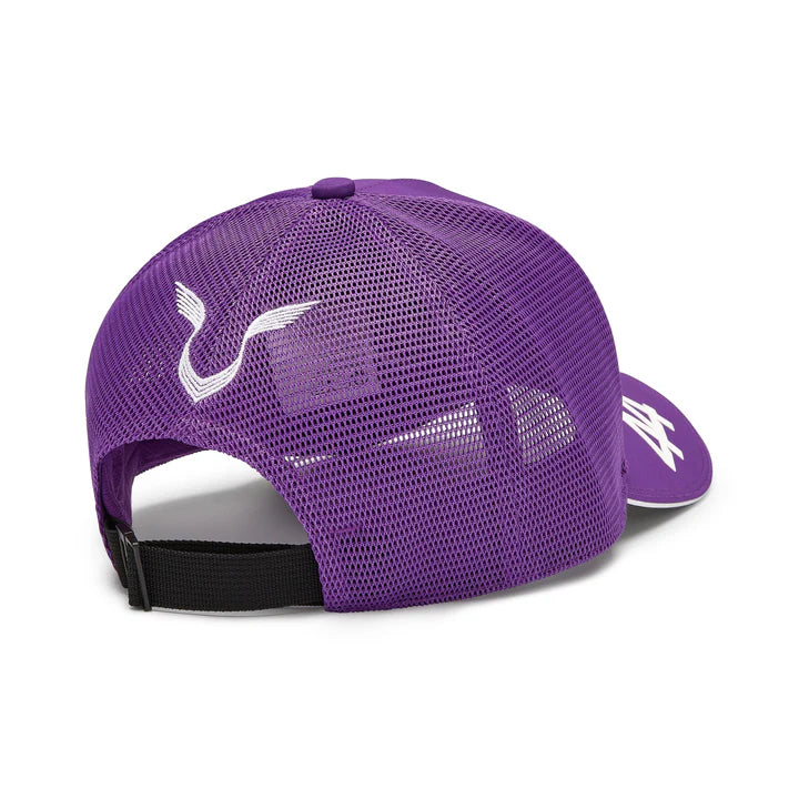 Mercedes AMG Petronas F1 2024 Lewis Hamilton Team Trucker Hat -Purple
