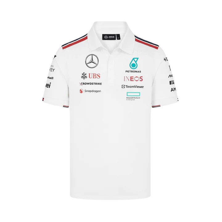 Mercedes AMG Petronas F1 2024 Men's Team Polo Shirt - White