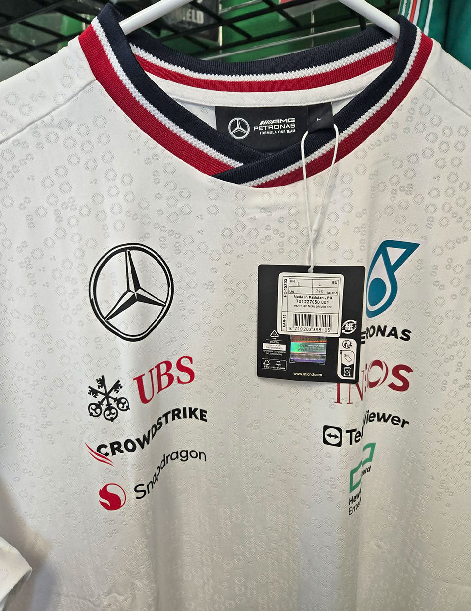 Mercedes AMG Petronas F1 2024 Men's Team T-Shirt - White