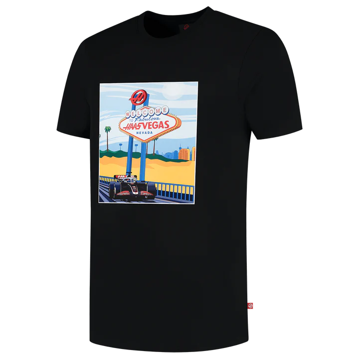 Haas Racing F1 Men's Special Edition Las Vegas GP T-Shirt -Black