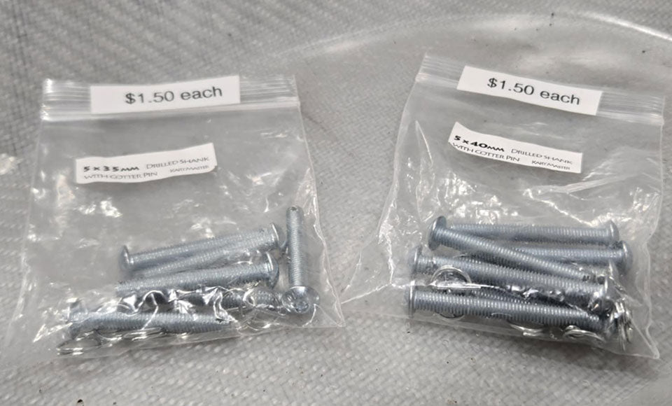 Drilled Shank Screws - Extended length steering wheel bolts for OTK