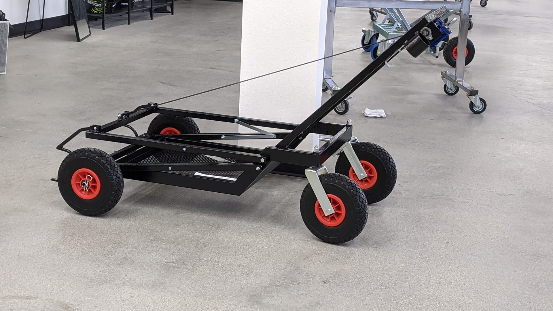 IM Drill Powered Kart Lift with Big Wheels
