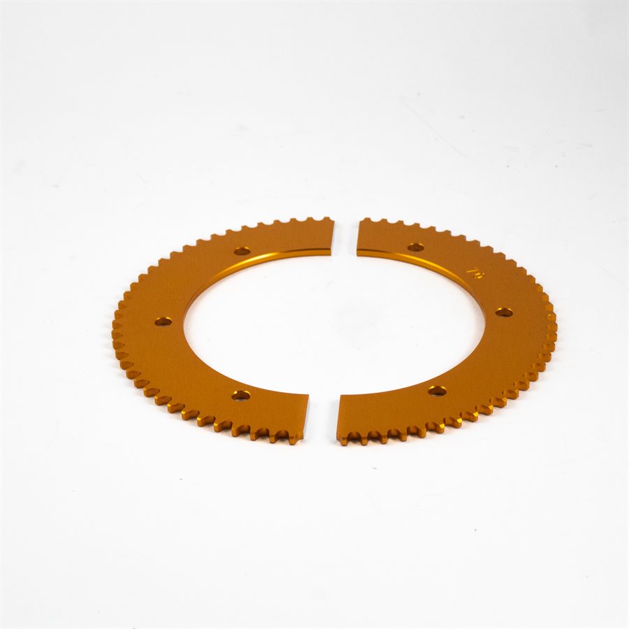 Pit Parts Split Sprockets #219, axle, gold