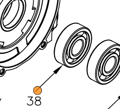 Vortex Mini ROK Main Bearing - INSERT 6204 tn9 c4
