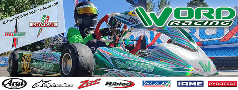 Word Racing kart shop and auto safety gear store