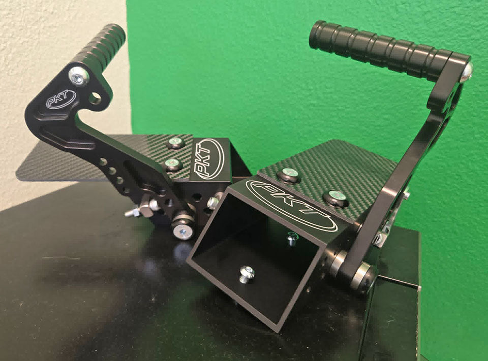 PKT Carbon Fiber Pedal Risers with CNC Billet pedal assembly